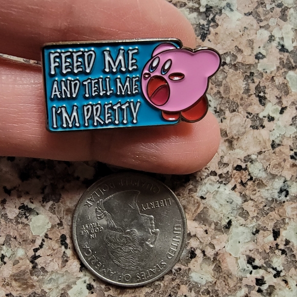 *2 for $13* Pink Hero Kirby "Feed Me and Tell Me I'm Pretty" Fun Gamer - Picture 2 of 3